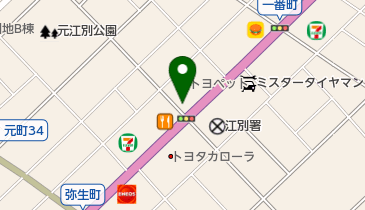 弁太江別店の地図画像