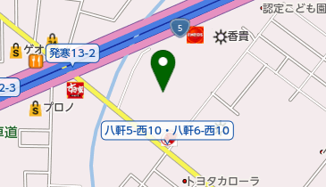 株式会社くるまるく工房八軒店の地図画像