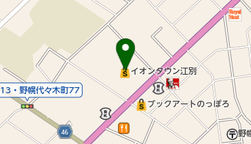 ハニーズ江別店の地図画像