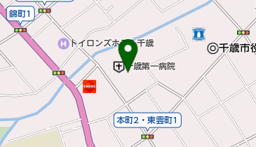 千歳市役所 市民環境部 共同利用施設等 東雲会館の地図画像