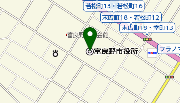 富良野市労働組合連合会の地図画像