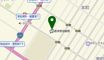 富良野市役所 社会教育課・中央公民館の地図画像