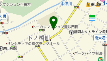 盛岡市役所 肴町分庁舎 農林部 農政課の地図画像