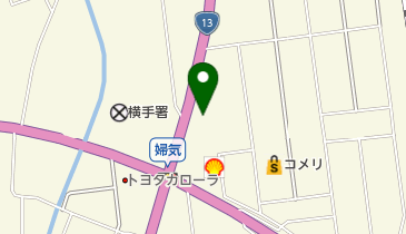 よこてシティホールの地図画像