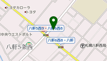 ポニー調剤薬局八軒西店の地図画像
