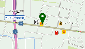 ピザハット福島中央店の地図画像
