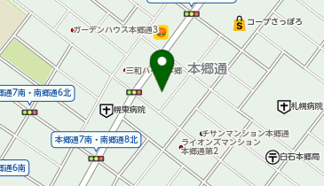 白石本郷会館の地図画像