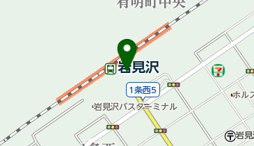 岩見沢市屋内駐輪場の地図画像