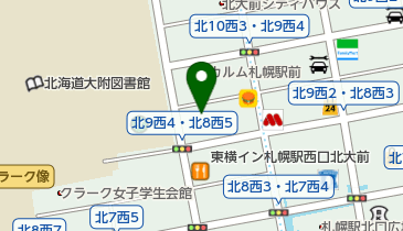 ヘアーサイエンス札幌店の地図画像
