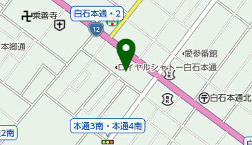 ベントス白石本通店の地図画像