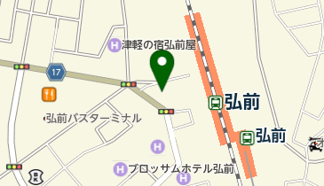 日本海庄や弘前駅前店の地図画像