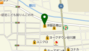 洋服の青山新いわき平店の地図画像