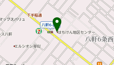 札幌市役所 区役所 西区役所 はちけん地区センターの地図画像