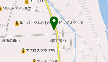 出羽商事株式会社みかわ展示場の地図画像