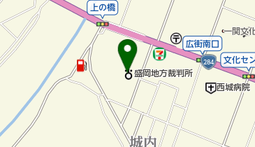 一関簡易裁判所・盛岡地方裁判所一関支部の地図画像