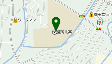 岩手県立盛岡北高等学校 職員室の地図画像