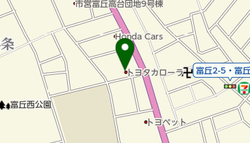 トヨタカローラ札幌株式会社 手稲店の地図画像