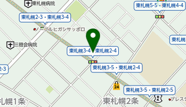 ザ・サンラウンジ東札幌店の地図画像