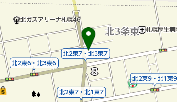 苗穂倉庫株式会社北3条トランクルームの地図画像