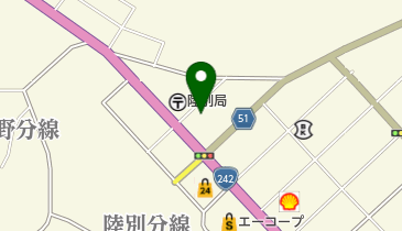 秦食堂の地図画像