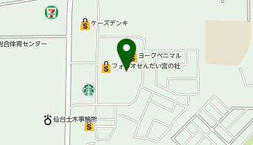 うさちゃんクリーニング フォレオせんだい宮の杜の地図画像