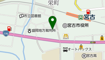 日建学院陸中宮古校の地図画像