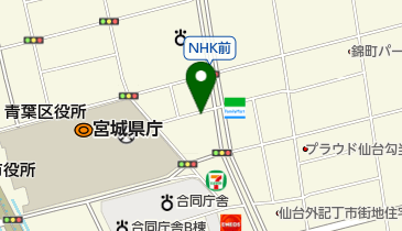 宮城県庁 宮城県地方公所 財団法人宮城県建築住宅センター 建築担当・設の地図画像