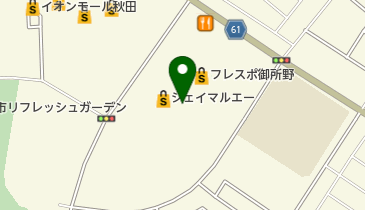 あきたこまつ動物病院 御所野病院の地図画像