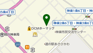 上川中部森林管理署の地図画像