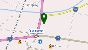 かわにし森のマルシェの地図画像