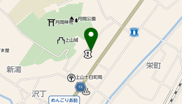 上山市役所 中部地区公民館の地図画像