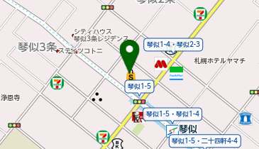 アフラックサービスショップイオン札幌琴似店・募集代理店E・ライフ株式会の地図画像