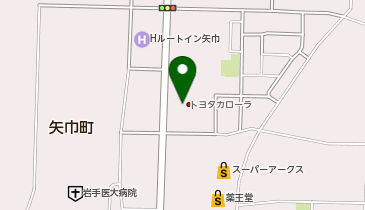 トヨタカローラ岩手株式会社矢巾店の地図画像