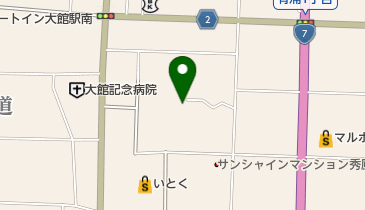 大館市役所 建設部 都市計画課 まちづくり課 市街地整備係の地図画像