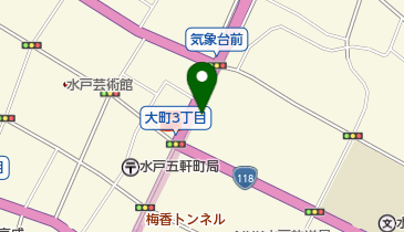 日本キリスト教団水戸中央教会の地図画像