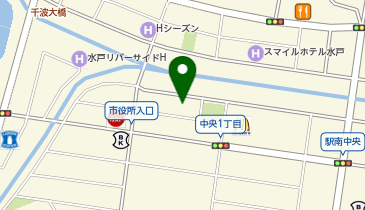 水戸市役所 水道部 お客様受付センターの地図画像