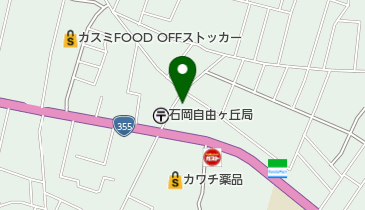 写楽石岡店の地図画像