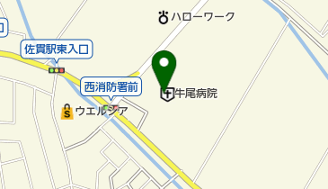 牛尾病院売店・フローラの地図画像