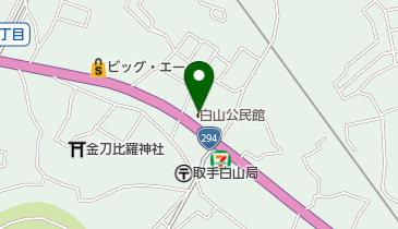 取手市 白山公民館の地図画像