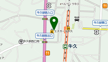 牛久市役所 エスカード生涯学習センターの地図画像