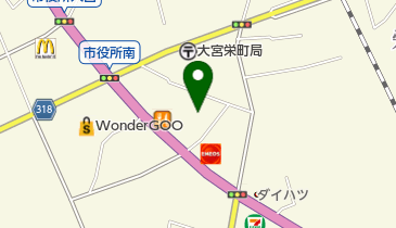 薬ほそい大宮店の地図画像