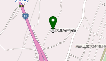 大洗海岸病院の地図画像