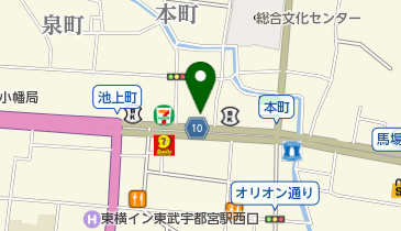 宇都宮東武ホテルグランデブライダルサロンの地図画像