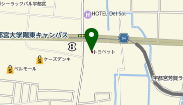 栃木トヨペット株式会社 宇都宮平出店の地図画像