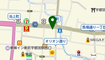 麻雀ブルードラゴン宇都宮店の地図画像