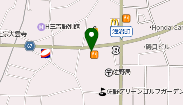 ピザーラ佐野店の地図画像