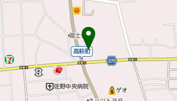 栃木日産自動車販売株式会社 佐野高萩店の地図画像