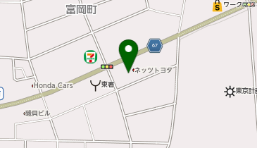 ネッツトヨタ栃木株式会社佐野店の地図画像