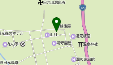日光湯元スキー学校の地図画像