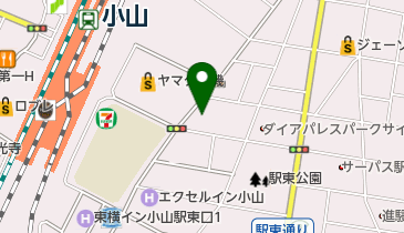 イーオン小山校の地図画像